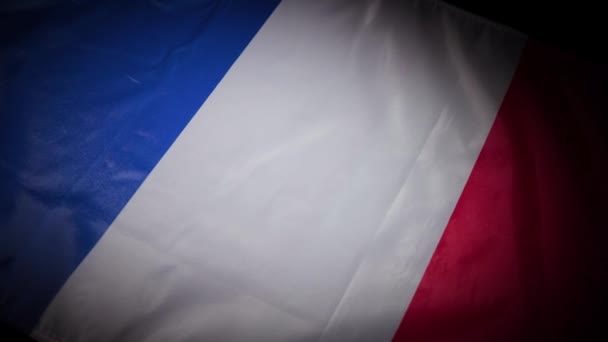 Virada Dinâmica Bandeira Nacional França Imagens Alta Qualidade — Vídeo de Stock