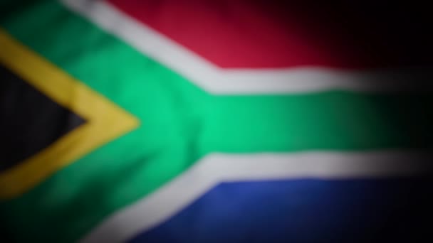 Regalfokus Der Südafrikanischen Landesflagge Mit Vignette Hochwertiges Filmmaterial — Stockvideo