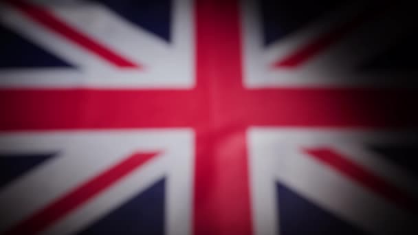 Επίκεντρο Της Σημαίας Της Μεγάλης Βρετανίας Βινιέτα Υψηλής Ποιότητας Πλάνα — Αρχείο Βίντεο
