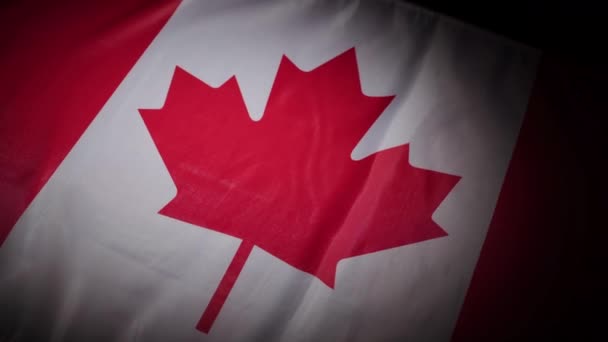 カナダの国旗のダイナミックターン 高品質の4K映像 — ストック動画