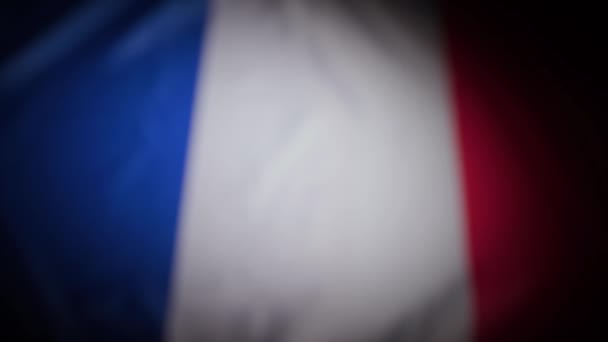 Soustředit Francouzskou Vlajku Známkou Vysoce Kvalitní Záběry — Stock video