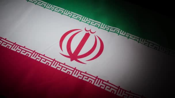 Dynamische Draai Van Iraanse Nationale Vlag Hoge Kwaliteit Beeldmateriaal — Stockvideo