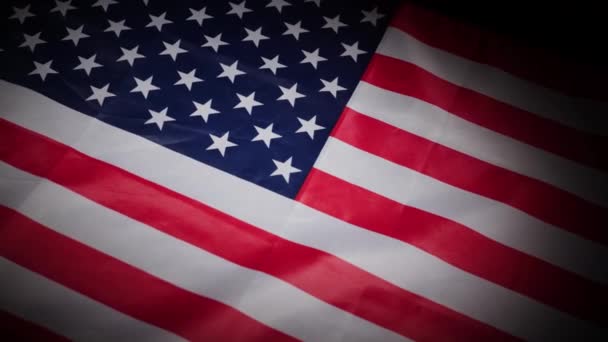 Dynamischer Schwenk Der Nationalflagge Der Vereinigten Staaten Hochwertiges Filmmaterial — Stockvideo