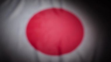 Japon ulusal bayrağının odak noktası vignette. Yüksek kalite 4k görüntü