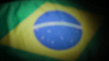 Brezilya bayrağının odak noktası vignette. Yüksek kalite 4k görüntü