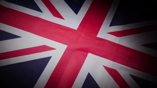Nagy Britannia Zászlajának Dinamikus Forgatása Kiváló Minőségű Felvételek — Stock videók