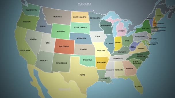 Cyfrowa Animacja Amerykańskiej Mapy Zbliżającej Się Stanu Maine Wysokiej Jakości — Wideo stockowe