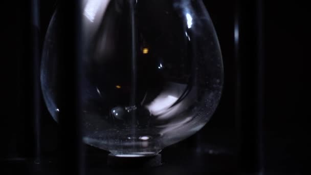 Hourglass White Sand Timer Concept Time Running Out High Quality — Stock Video