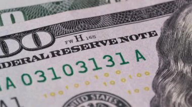 100 dolar banknot Franklin para birimi yasal ihale 3. Yüksek kalite 4k görüntü