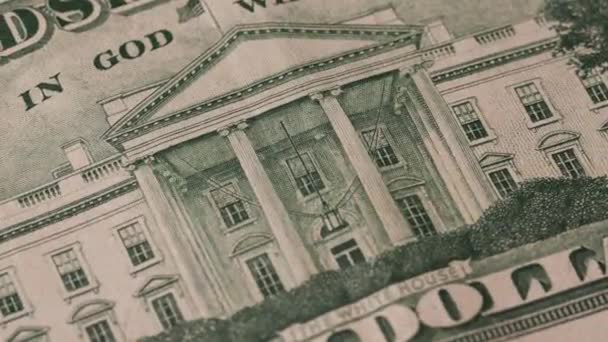 Billete Veinte Dólares Jackson Moneda Moneda Curso Legal Imágenes Alta — Vídeos de Stock