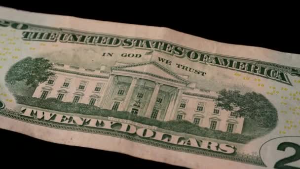 Billete Veinte Dólares Jackson Moneda Moneda Curso Legal Imágenes Alta — Vídeos de Stock