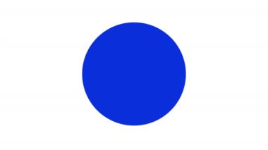 Mavi daire üzerinde 6 beyaz işaretleme işlemi tamamlandı. Yüksek kalite 4k görüntü