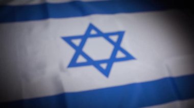 İsrail bayrağının odak noktası. Yüksek kalite 4k görüntü