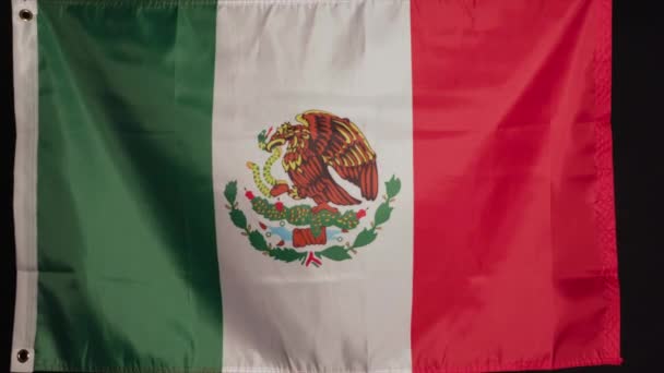 Mexico Mex National Flag Dark Background High Quality Footage — 图库视频影像