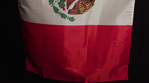 México Mex Bandera Nacional Sobre Fondo Oscuro Imágenes Alta Calidad — Vídeo de stock