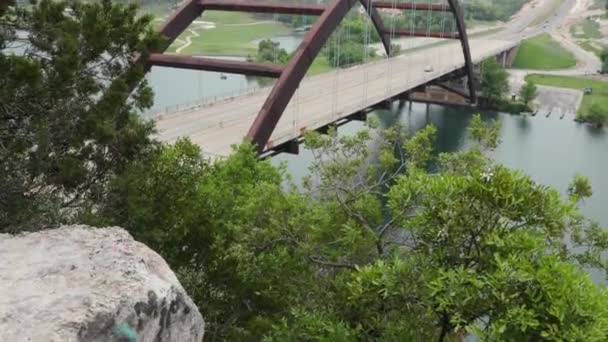 Pennybacker Híd Austin Lake Mcdonald Colorado Folyó Texas Kiváló Minőségű — Stock videók