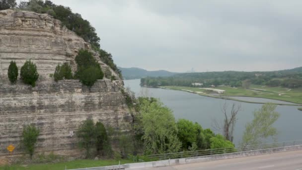 宾夕法尼亚桥奥斯汀湖麦当劳科罗拉多河德克萨斯 高质量的4K镜头 — 图库视频影像