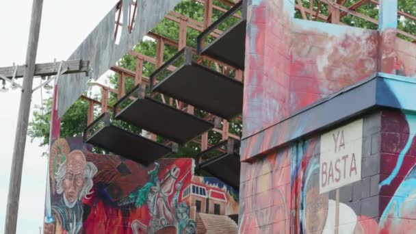 8泛美公园奇卡诺艺术文化瓦尔迪兹壁画奥斯汀德克萨斯 高质量的4K镜头 — 图库视频影像