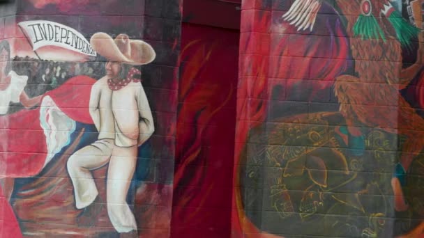5泛美公园奇卡诺艺术文化瓦尔迪兹壁画奥斯汀德克萨斯 高质量的4K镜头 — 图库视频影像