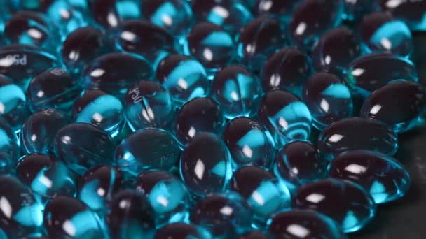 Blauwe Pillen Vitaminen Geneeskunde Opiods Verslaving Drug Tabletten Hoge Kwaliteit — Stockvideo