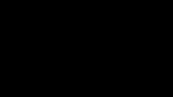 Білий Значок Символу Сигналізує Про Графічну Анімацію Чорного Фону Високоякісні — стокове відео