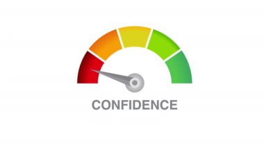 Yüksek özgüven seviyesi çevirmeli hareket grafikleri 2d animasyon beyaz arka plan. Yüksek kalite 4k görüntü