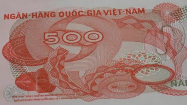 500 Vietnam dong VND banknot para banknot 1. Yüksek kalite 4k görüntü