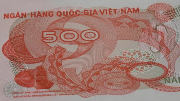 500 Vietnam Dong Vnd Bankovky Bankovky Bankovky Bankovky1 Vysoce Kvalitní — Stock video
