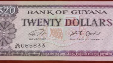 20 Guyana doları ulusal para birimi yasal ihale bonosu Merkez Bankası 2. Yüksek kalite 4k görüntü