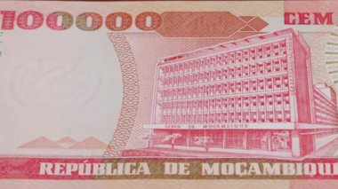 100.000 Mozambik metik ulusal para birimi yasal ihale banknotu 2. Yüksek kalite 4k görüntü