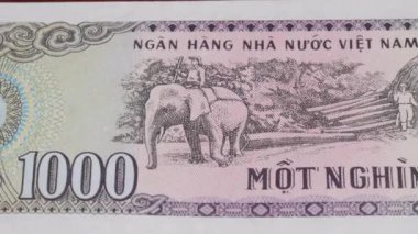 1000 Vietnam dong VND ulusal para birimi yasal banknot tasarısı Merkez Bankası 1. Yüksek kalite 4k görüntü