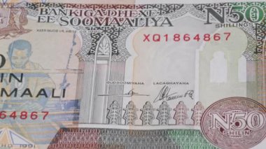 1.000 Somali şilini ulusal para birimi yasal ihale banknot tasarısı Merkez Bankası 1. Yüksek kalite 4k görüntü