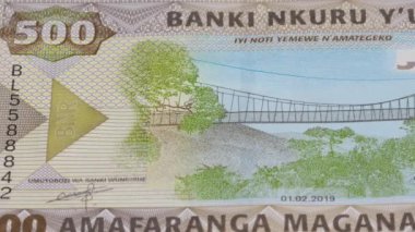 500 Ruanda frangı ulusal para birimi yasal ihale banknot tasarısı Merkez Bankası 1. Yüksek kalite 4k görüntü