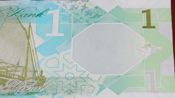 Quatari Riyal National Currency Legal Tender Banknote Bill Central Bank — Wideo stockowe