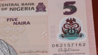 5 Nijerya naira ulusal para birimi yasal ihale banknot tasarısı merkez bankası 2. Yüksek kalite 4k görüntü