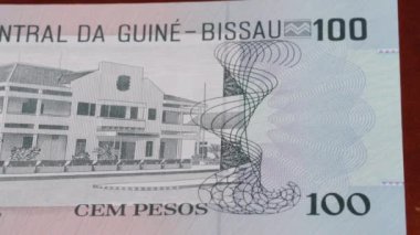 100 Bissau peso Batı Afrika CRA franc ulusal para yasal ihale banknot tasarısı Merkez Bankası 2. Yüksek kalite 4k görüntü