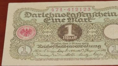 1 Almanya 1920 Deutschland ulusal para birimi yasal banknot tasarısı merkez bankası 2. Yüksek kalite 4k görüntü