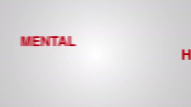 Zihinsel sağlık kelimesi beyaz arkaplanı gölgeliyor. Yüksek kalite 4k görüntü