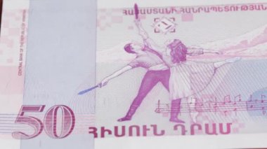 50 Ermeni ulusal para birimi dram yasal ihale banknot tasarısı Merkez Bankası 2. Yüksek kalite 4k görüntü
