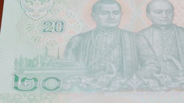 20 Tayland baht ulusal para birimi yasal ihale banknot tasarısı Merkez Bankası 2. Yüksek kalite 4k görüntü