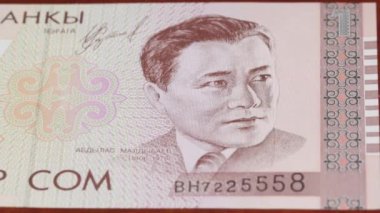 1 Kırgızistan som ulusal para birimi para yasal ihale faturası merkez bankası 1. Yüksek kalite 4k görüntü