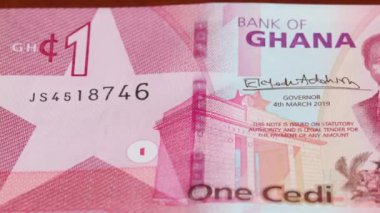 1 Ganalı cedi ulusal para birimi. Yasal ihale faturası Merkez Bankası 2. Yüksek kalite 4k görüntü