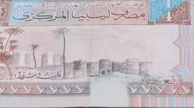 Libya çeyrek LD ulusal para birimi yasal ihale banknot tasarısı Merkez Bankası 2. Yüksek kalite 4k görüntü