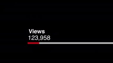 Canlı kont sosyal medya siyah arka plan düşük açı animasyonu. Yüksek kalite 4k görüntü