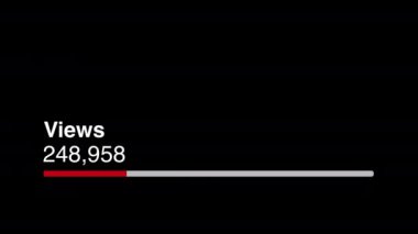 Canlı kont sosyal medya siyah arkaplan animasyonu. Yüksek kalite 4k görüntü