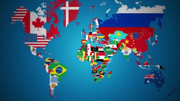 Republic Congo Flag Country Nation Outline World Map Motion Graphics — Video Stock