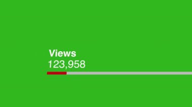 Canlı kont sosyal medya yeşil ekran perspektifi düşük açılı animasyon. Yüksek kalite 4k görüntü