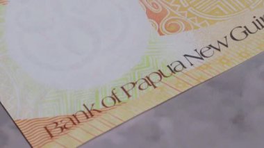 20 kina Papua Yeni Gine ulusal para birimi yasal ihale banknotu 7 'ye yakın. Yüksek kalite 4k görüntü