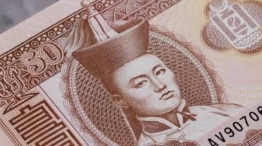 50 Moğol Tugrik MNT ulusal para birimi. Yasal ihale faturası Merkez Bankası 3. Yüksek kalite 4k görüntü