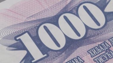 1000 Bosna-Hersek dinarı ulusal para birimi para yasal ihale banknot tasarısı merkez bankası 1. Yüksek kalite 4k görüntü